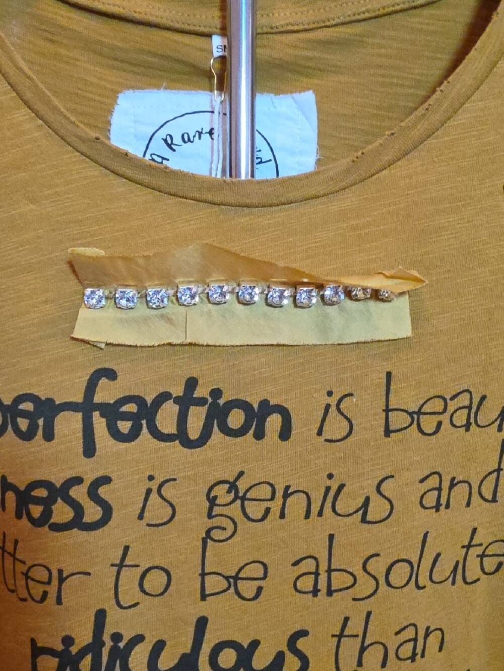 149p Mustard Short Sleeve Graphic Tee - Women - Picture 6 of 10